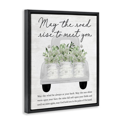 May Road Rise To Meet You Floating Frame, design by Lettered and Lined