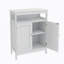 Armoire de rangement pour salle de bain avec portes à double volet