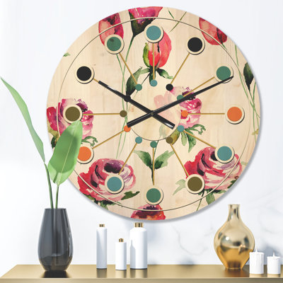 Horloge murale Roses