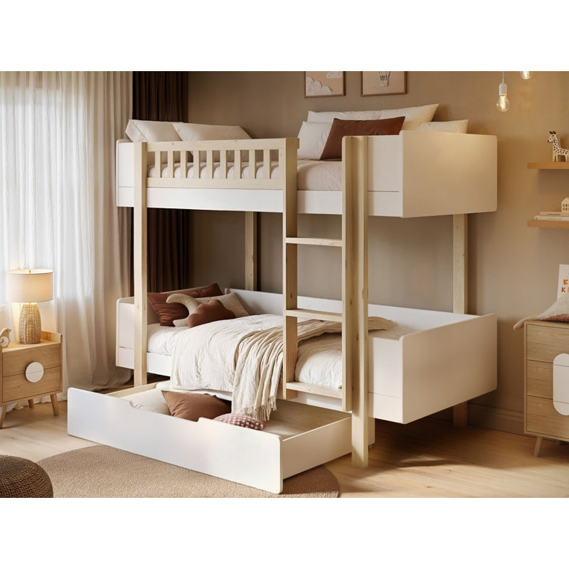Kayla Bunk Bed with Storage White