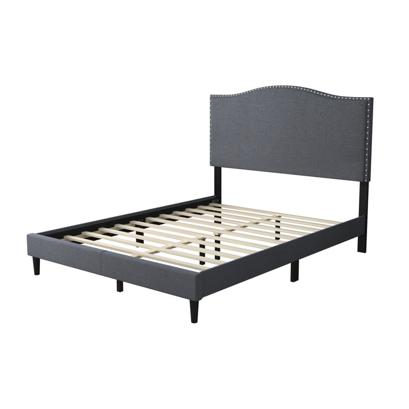 Arne Upholstered Bed, Grey, King