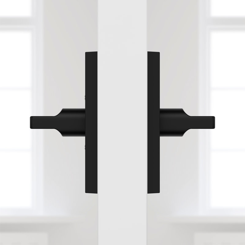 5 H X 5.53125 W X 5 Double Dummy Door Lever, Satin Black