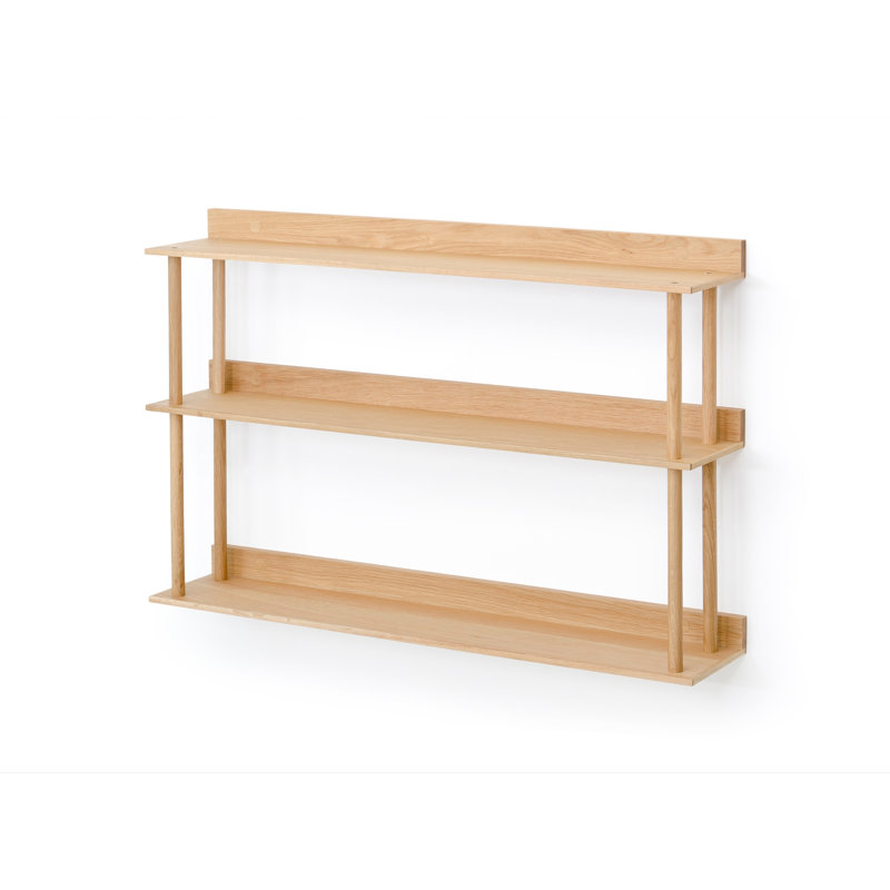 Bostic 100cm W Solid Wood Shelving Unit, Oak