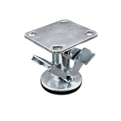 4" Double Pedal Floor Truck Lock w/Top Plate - Service Caster Brand