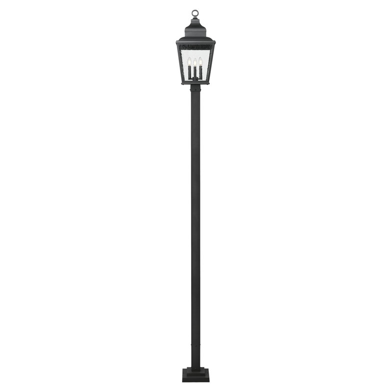 Raphael 120.75 inch Sand Black 3 Light Outdoor Post Mounted Fixture