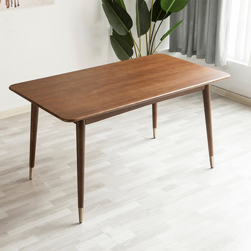 Brown Rectangular Solid Dining Table For Dining Room/Kitchen, 29.53"H x 55.12"L x 31.5"W