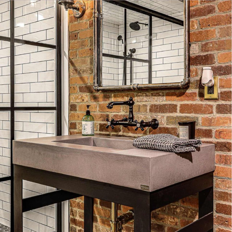 Outland 30'' W Single Vanity, Widespread (3 Holes), Carbon, Polished Chrome