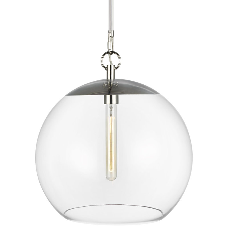 Bronsyn 1 - Light Single Pendant, Polished Nickel
