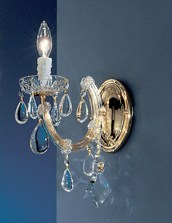 Lampe murale bougie 1 lumières Gresham, Chrome