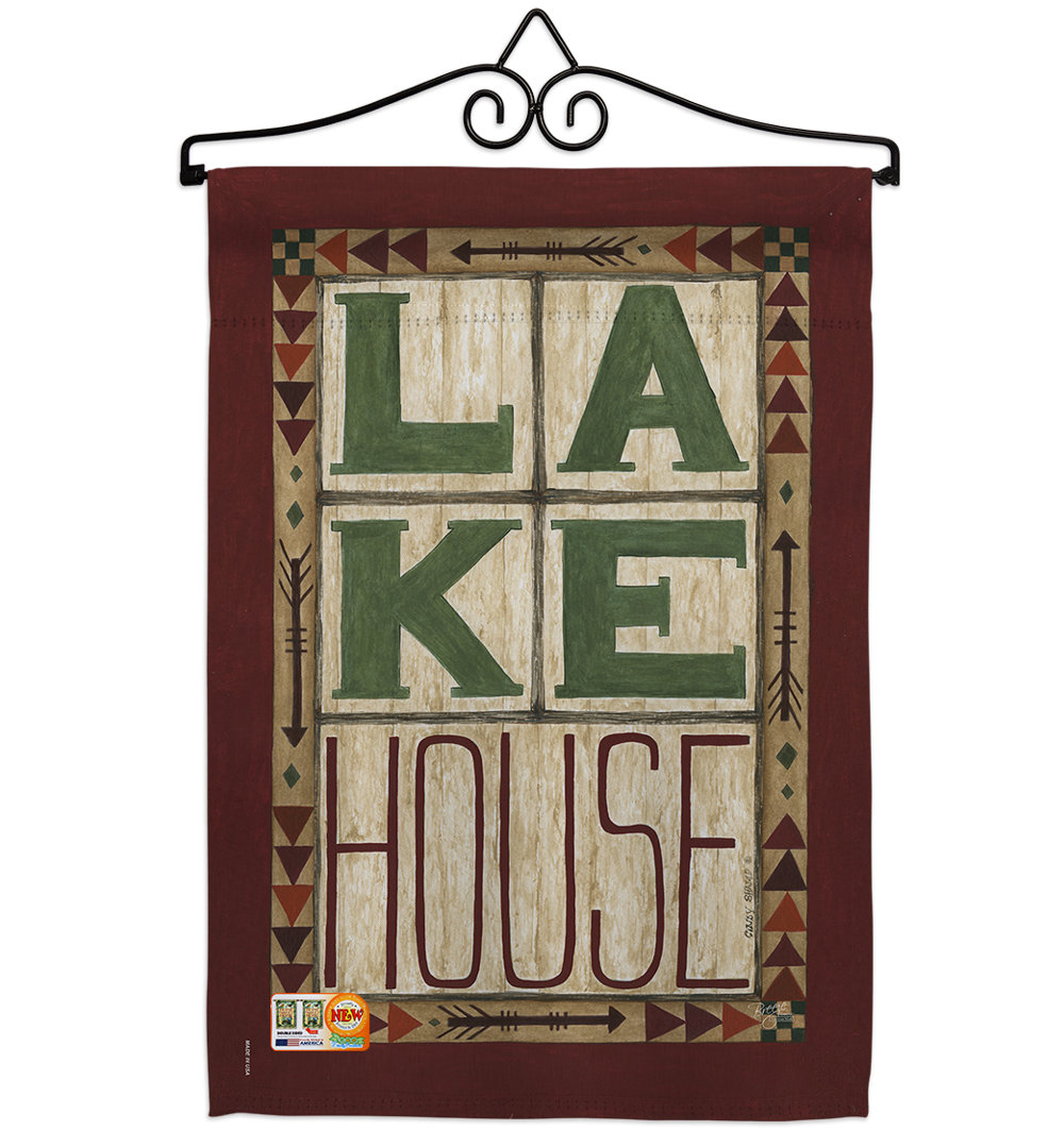 Double Sided 18.5'' H x 13'' W Polyester Flag Set Breeze Decor