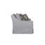 Chaise rembourrée Haley et 1/2 avec coussin, gris