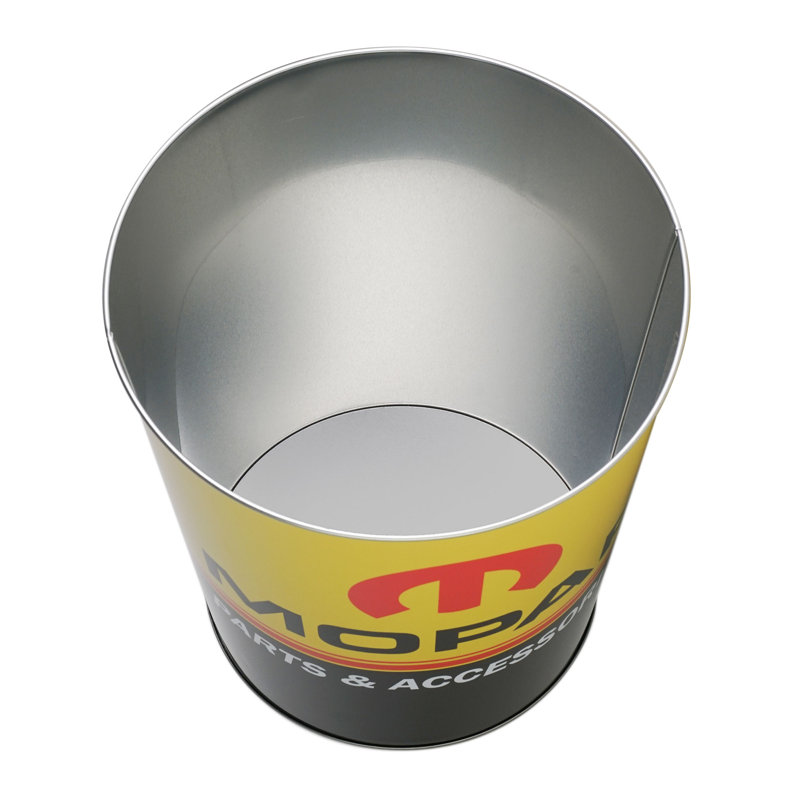 Mopar Yellow and Black Metal Office Waste Basket