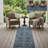 HomeRoots 8' Black Oriental Washable Indoor Outdoor Runner Rug