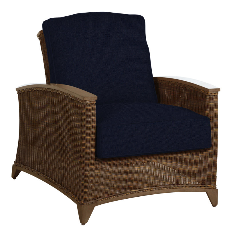 Astoria Patio Chair with Cushions, Rollo Chambray InsideOut® Linen, Welt, Astoria #24 Oyster
