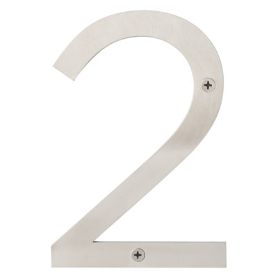 Stainless Steel house number, 6"