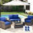 8 Piece Outdoor Patio Chair Cushion Set, Fade Resistant Seat & Backrest Replacement Cushions-1691173086