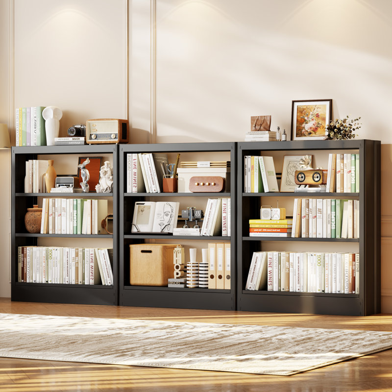 71" Metal Book Shelf,5 Tier Bookshelf With Adjustable Shelves,black Bookshleves And Bookcases,heavy Duty Library Book Case,modern Open Bookshelf For Living Room,bedroom,office (black)