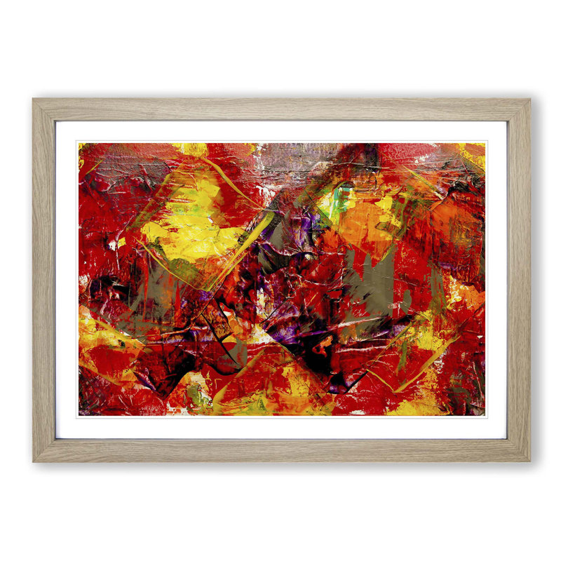 Abstract Art Painting Vol.215 by S.Johnson - Picture Frame Painting Print, Oak Framed, 27cm H x 36cm W x 2cm D