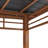 Solid Wood Patio Gazebo, Arcadia , Resistant Sloping Steel Roof , With Curtain , Cedar Framed, Grill Gazebo-100764279
