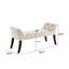 Tabouret avec accoudoirs - Banc de tabouret en velours beige, pour chambre à coucher, salon, vestibule, rembourrage confortable rectangulaire avec accoudoirs, salon, entrée, décoration élégante
