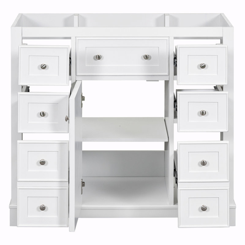 Base de meuble-lavabo simple Shadarria, Blanc