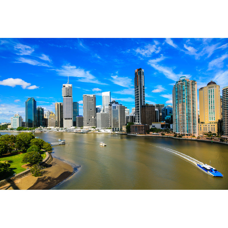 Iohannes Brisbane River by Krasman - Wrapped Canvas Print, 51cm H x 76cm W 3.8cm D