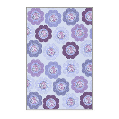 Premium Woven Area Rug, 5.9 x 9.2 Feet, 100% Polyester, 8 mm Pile Height | Antibacterial, Non-Slip PVC Felt Dot Underside | Machine Washable, 3D Digital Printed Design | Perfect for Living Room & Bedroom Decor