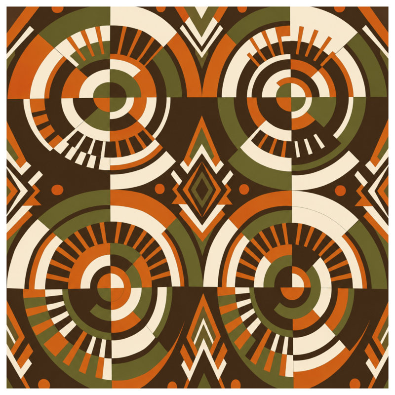 Housses de couette à motifs géométriques circulaires, Queen