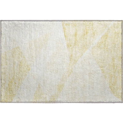 Tapis doré Prisco lavable à la machine de qualité supérieure