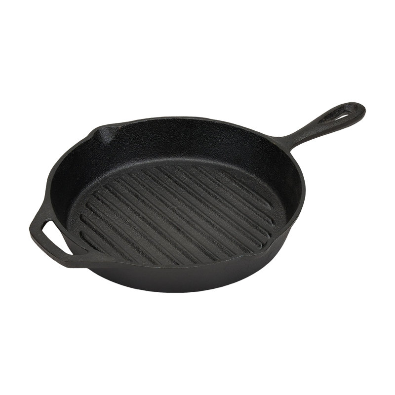 25cm Cast Iron Grill & Griddle Pan