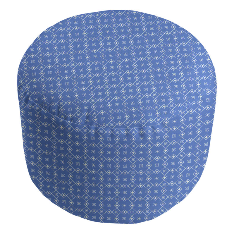 Repose-pieds Avicia, Blanc/bleu marine