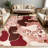 Red Brown Leopard Print   area rugs for Living Room, Soft and Comfortable, Suitable for all seasons, easy to maintain, machine washable Indoor floor mat, Under Table Farmhouse suitable for Bedroom, Dining Room, Study,  Balcony, Home Decor Patio-280076102