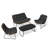 4-person Patio Conversation Sets With Table-1345580814