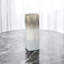 Vase de table carré en céramique 12 "brun clair bleu clair et blanc cassé