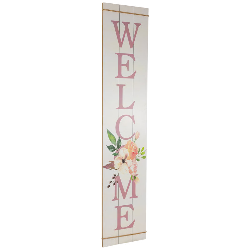 Enseigne murale 48,5 "Floral" Welcome "Spring