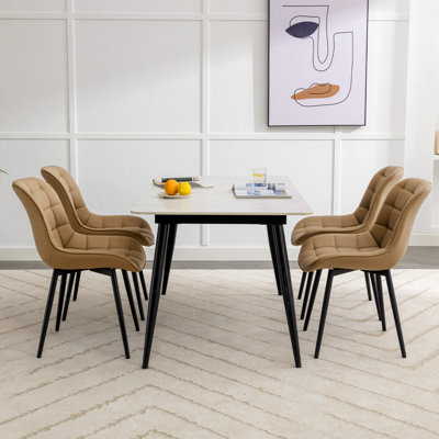Ensemble de 2 chaises de salle à manger en cuir Seferina