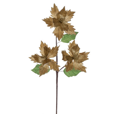 Tige de poinsettia en velours pour bébé 6 po x 26 po Primrue Il comprend trois pièces par sac.