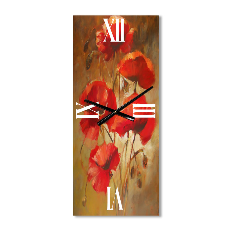 Horloge murale Blossoming Poppies IV, Petit