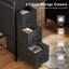 Metal Base Computer Desk with Power Outlet-126597971