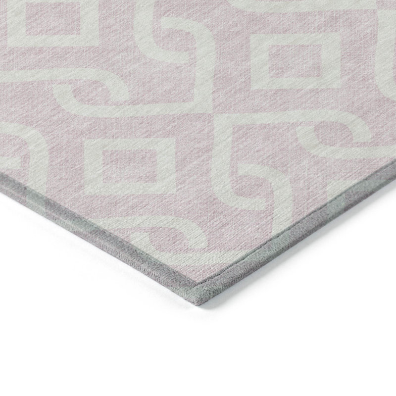Tapis intérieur lavable à motif géométrique 9 pi x 12 pi ivoire