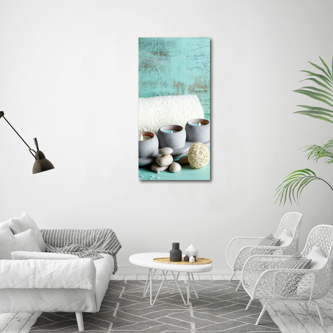 Leinwanddruck - Wandkunst - Drucke auf Leinwand - 60X120 Bild Bildthema: Panorama des Strandes