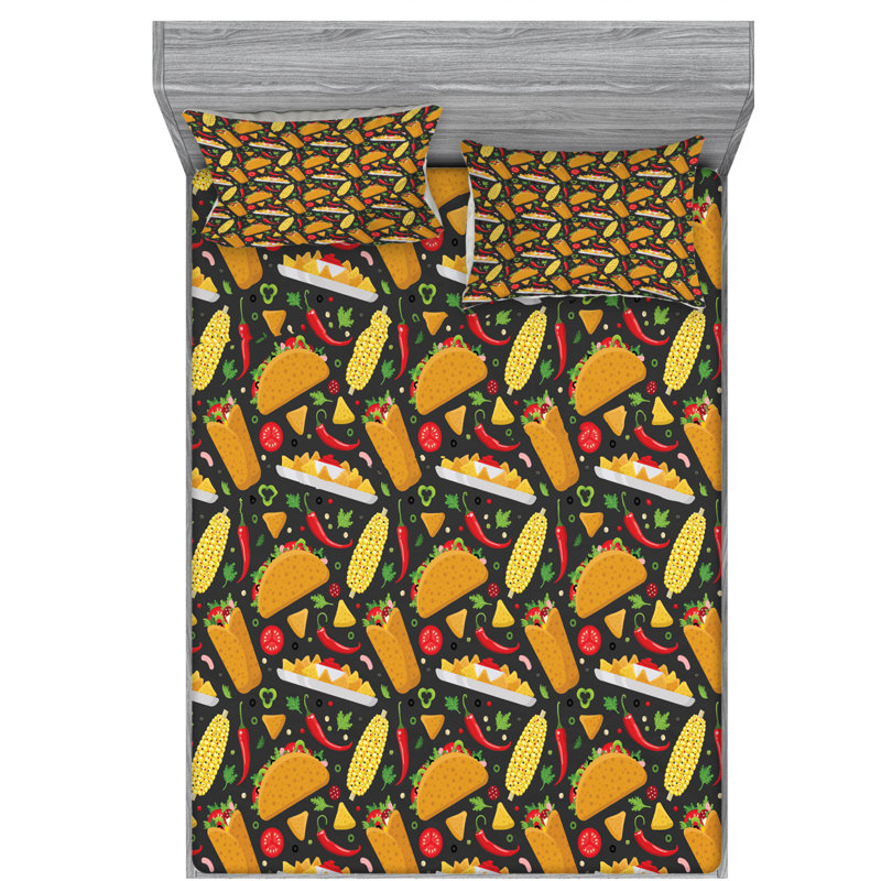 Microfiber Sheet Set, Queen Sheet Set with Fitted Sheet