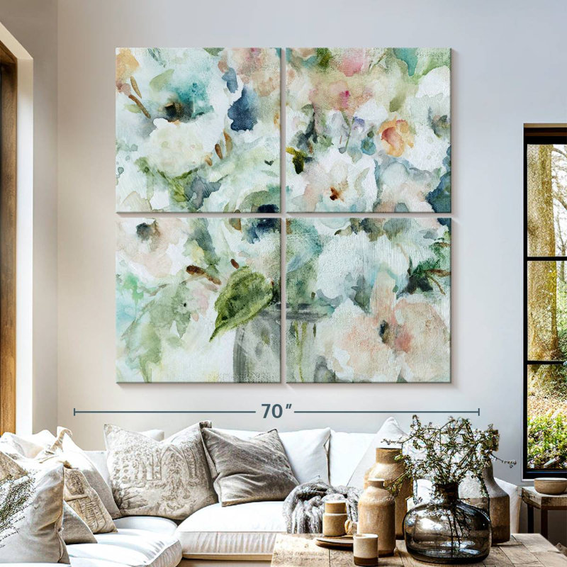 Avery Blooming Softly, 57" H x 57" W