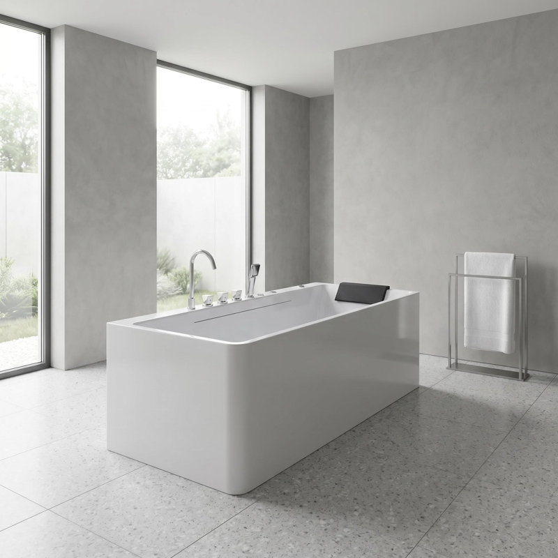 x 31.5'' Freestanding Soaking Acrylic Bathtub