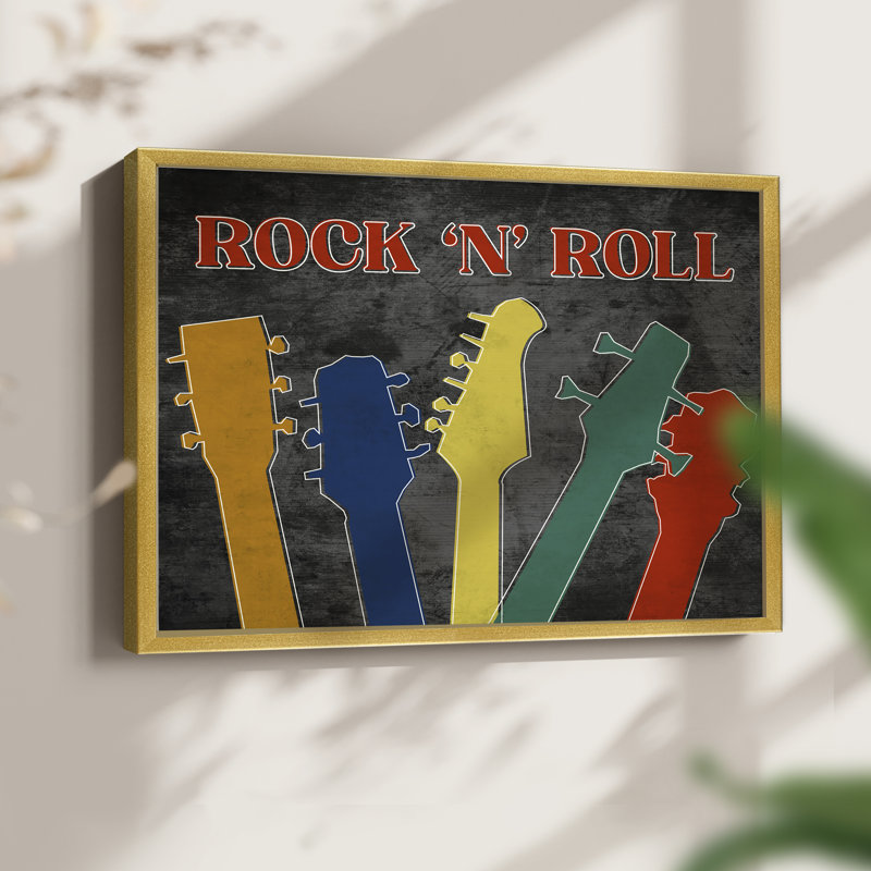 Rock and Roll - Reproduction encadrée - Restickable, H 8 po x l 10 po