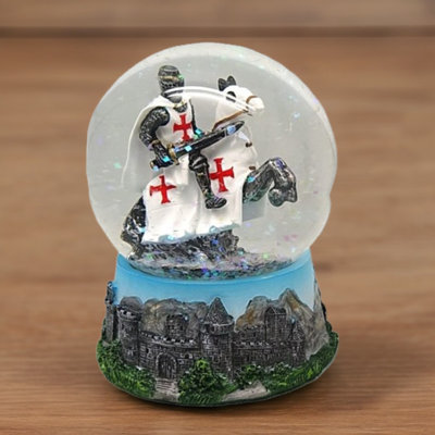 Boule à neige blanche 3,25 "Crusader Cavalry