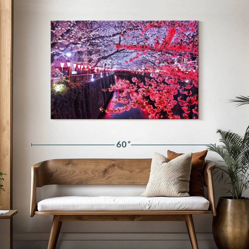 Nicci Meguro River At Spring, 32'' H x 48'' W