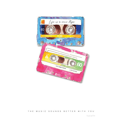 Mixtape Love 1 Piece Wrapped Canvas Painting