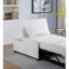 Fauteuil-lit 1 place avec revêtement blanc et tissu blanc-2049456594