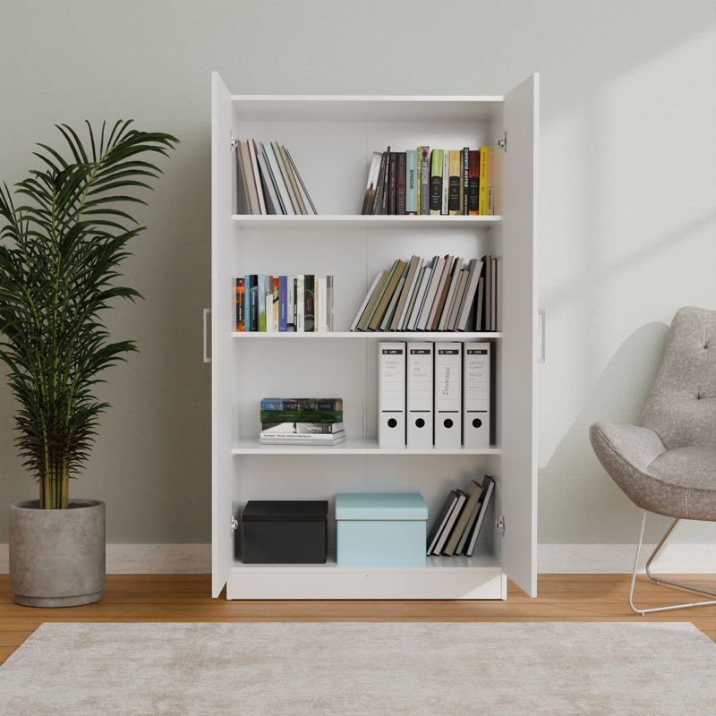 Ensemble de 2 grandes armoires de rangement pour garde-manger 2 portes Vienna avec tablettes fixes Vienna